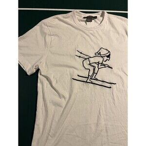 Men’s French Connection Short Sleeve Skiing Ski T-Shirt Tee LARGE Embroidered